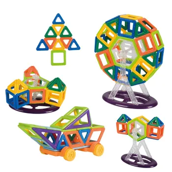 

68pcs Mini Designer Magnetic Construction Set Blocks Toys Magnet Magnetic Educational Building Bricks Car Toys For Children Gift