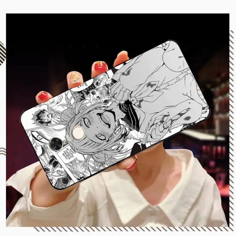 case for xiaomi YNDFCNB Sad Anime Aesthetic Senpai Phone Case for RedMi 4X 5 plus 5 6 7 8 9 A 6pro Go K20 cover xiaomi leather case