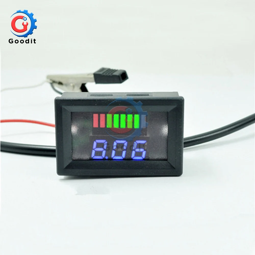 12V Синий светодиодный свинцово кислотные Батарея индикатор Ёмкость тестер