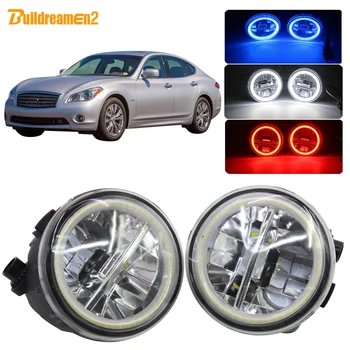 

Buildreamen2 For Infiniti Q Q60 Q70 2011-2014 Car 4000LM H11 LED Lamp Fog Light Angel Eye Halo Ring Daytime Running Light 12V