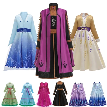 

2020 New Dress For Girls Clothing Anna Princess Set Elsa Dress Birthday Evening Party Dress Christmas Clothes New Year Costume