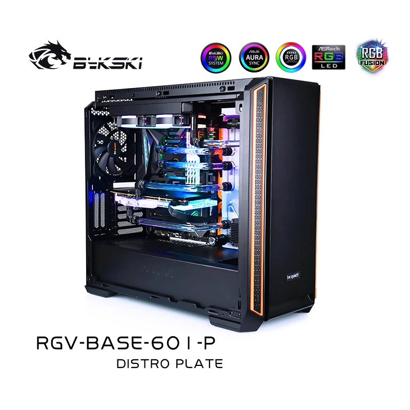 Bykski RGV BASE 601 водная доска для Zerozone Silent Base чехол Intel CPU водный блок и один графический