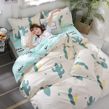 

Bedding a Single Student Dormitory Bed Sheet Quilt Cover Quilt Sheets Three-Piece Set