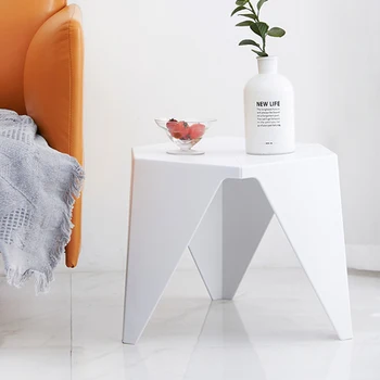 

Nordic simple modern living room, bedroom corner, small family sofa, creative personality, special-shaped mobile tea table