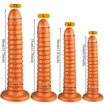 Super Soft Silicone Big Dildo Butt Plug Prostate Massager Huge Screw Vagina Anal Dildo With Suction Cup Adult Sex Toys For Women 3