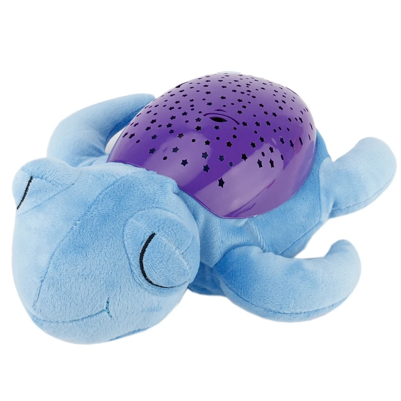 Blue Turtle Детские Мультяшные Проекционные плюшевые игрушки милые музыкальные успокаивающие Детские игрушки милые Проекционные Животные Куклы для младенца спящего хорошо - Цвет: Blue Turtle