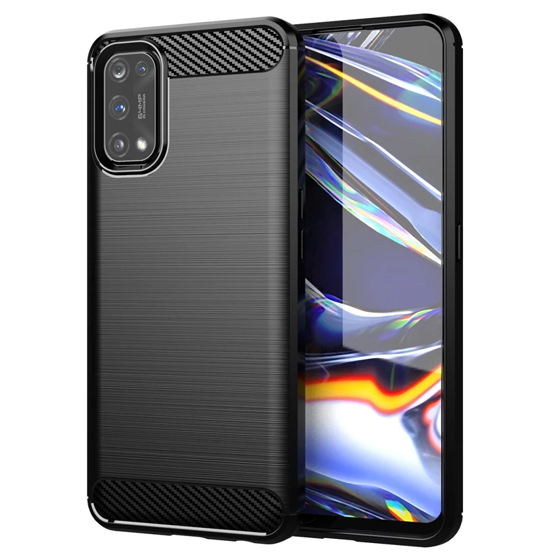 Противоударный чехол из углеродного волокна для OPPO Realme 7 Pro Чехол 7i C17 силиконовый
