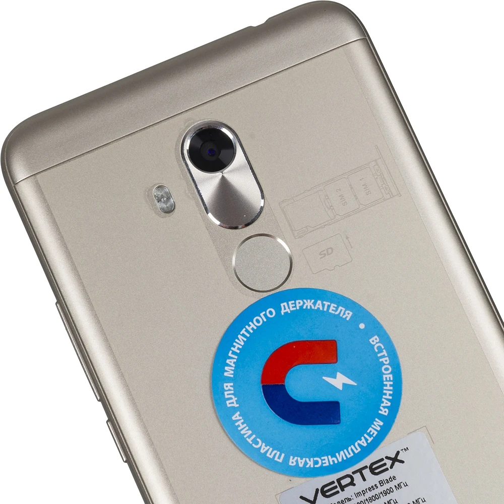 Смартфон Vertex Impress Blade 16Gb 2Gb золотистый 3G 4G 2Sim 5.5" IPS 1080x1920 And8.1 16Mpix 802.11