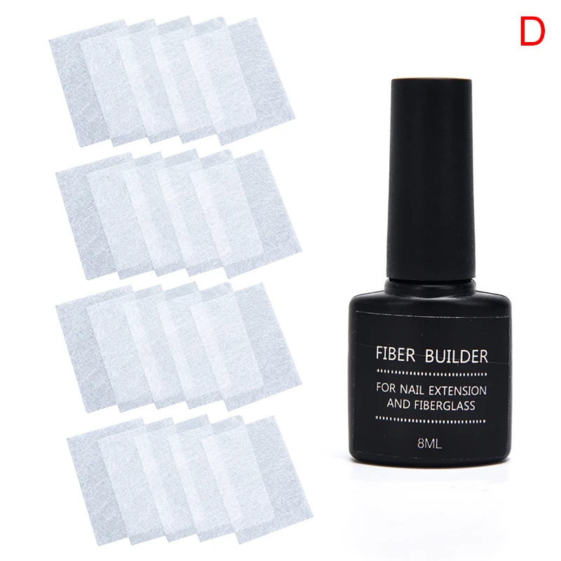 Fiber Nail Salon 8ml Fiber Nails Extension Repair Gel Silk Fiberglass Nail Extenision Set Nail Art Kit  Nail Repair