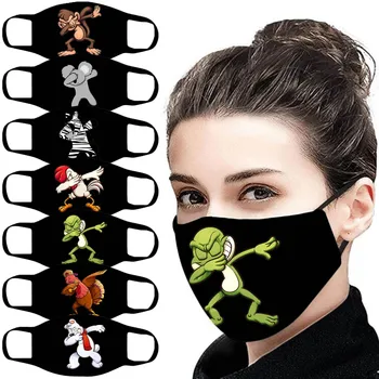 

1Pcs Adult Unisex Funny Animals Printing Face Mask Dustproof Washable Resuable Protection Face Mask mascarilla reutilizable