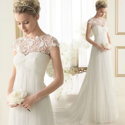 Gratis verzending kant sexy romantische 2016 casamento vestido de noiva renda a-lijn cap mouw Bruidsjurk goedkope vintage trouwjurk Gratis verzending kant sexy romantische 2016 casamento vestido de noiva renda a-lijn cap mouw Bruidsjurk goedkope vintage trouwjurk