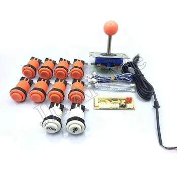 

Arcade DIY KIT American Style ZIPPY Joystick HAPP Type COIN 1Player HAPP Button With Micro Switch And Zero delay encoder For PC