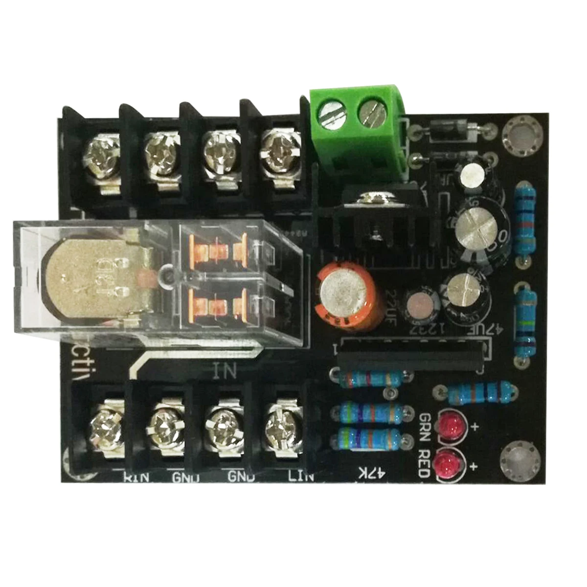 2 канальный динамик защита от задержки плата UPC1237 усилитель AC12V 24V OMRON Реле для