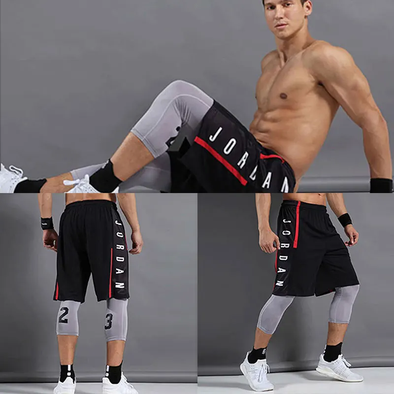 Summer new men's sports basketball pants, Jordan letters printed quick-drying loose sports shorts, fitness training shorts Summer new men's sports basketball pants, Jordan letters printed quick-drying loose sports shorts, fitness training shorts