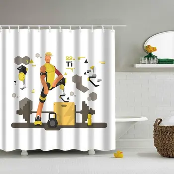 

Art Fabric Bathroom Shower Curtain Decor, Shower Curtain Fabric, Art 3D Art Printing Art Bath Shower Curtain,Polyester