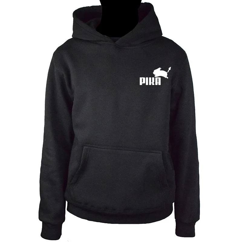 

winter New Brand Fashion Lovely Pokemon Sweatshirts hoodie Men Anime Pika Hoodies Pikachu Men/Women Hoodies Sweatshirts