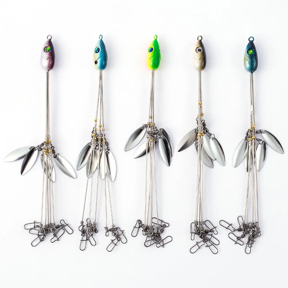 Bassdash, 3 шт./лот, Alabama Rig, головка, плавающая приманка-зонт, рыболовная приманка, 5 стрелок, рыболовная группа, приманка, удлиненная, 18 г