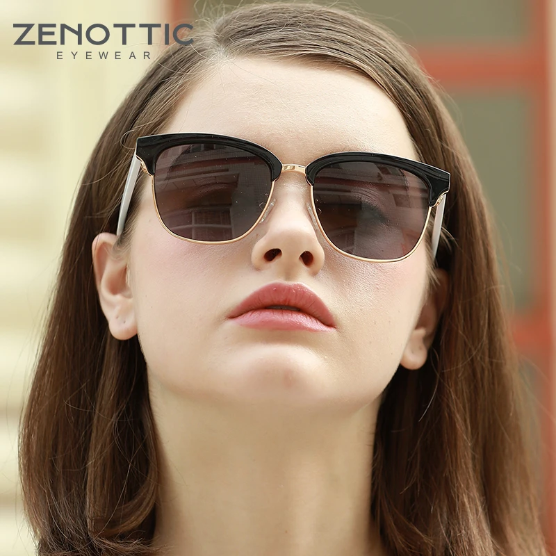 ZENOTTIC модные поляризационные солнцезащитные очки для мужчин большие квадратные
