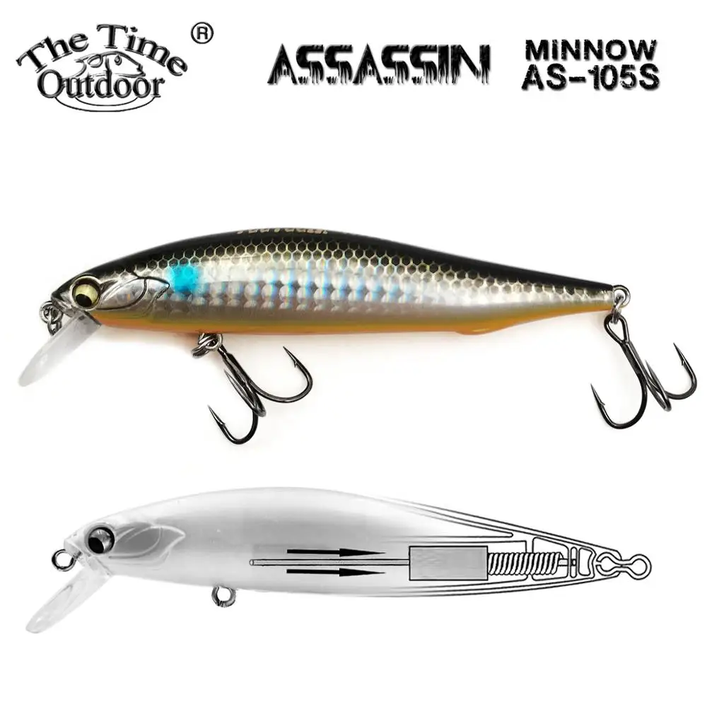 

THETIME Brand New AR-C Assassin105 MinnowLure Wobbler 14g Jerkbait Slow Sinking Artificial Bait For Sea Bass Pike Fishing
