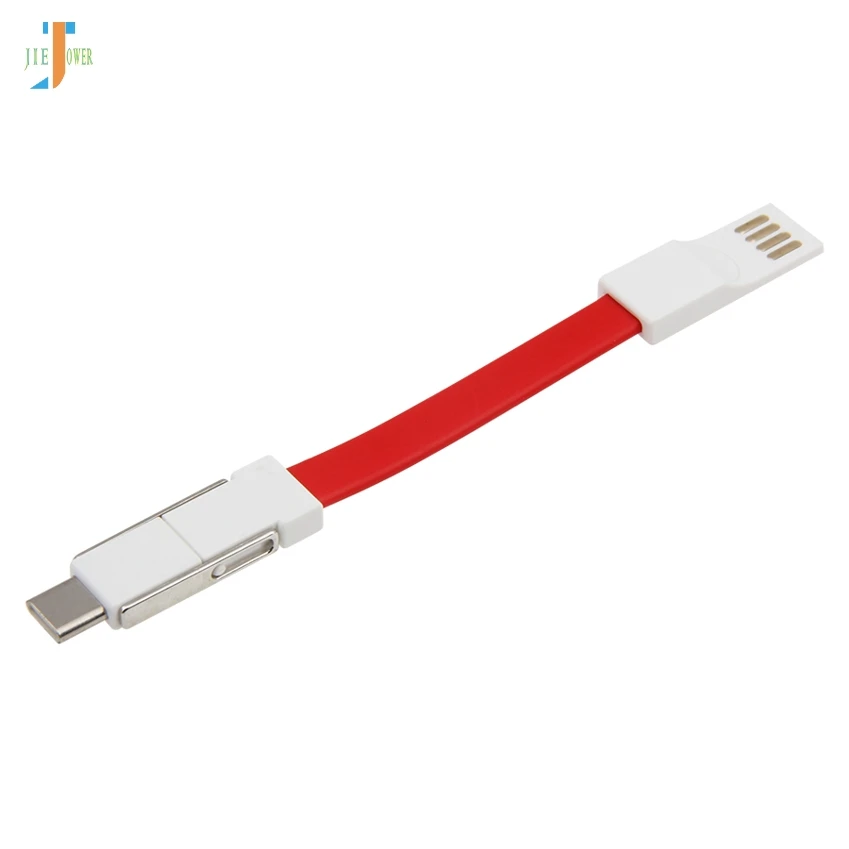 100 шт./лот 3 в 1 USB кабель плоский провод с кольцом для ключей для IPhone XS Быстрый зарядный кабель для huawei P30 Micro usb type C зарядный шнур