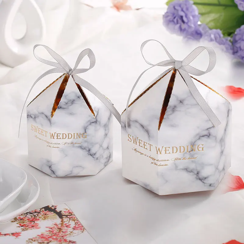 50pcs White Candy Gift Paper Boxes Wedding Party Flavor Souvenir 