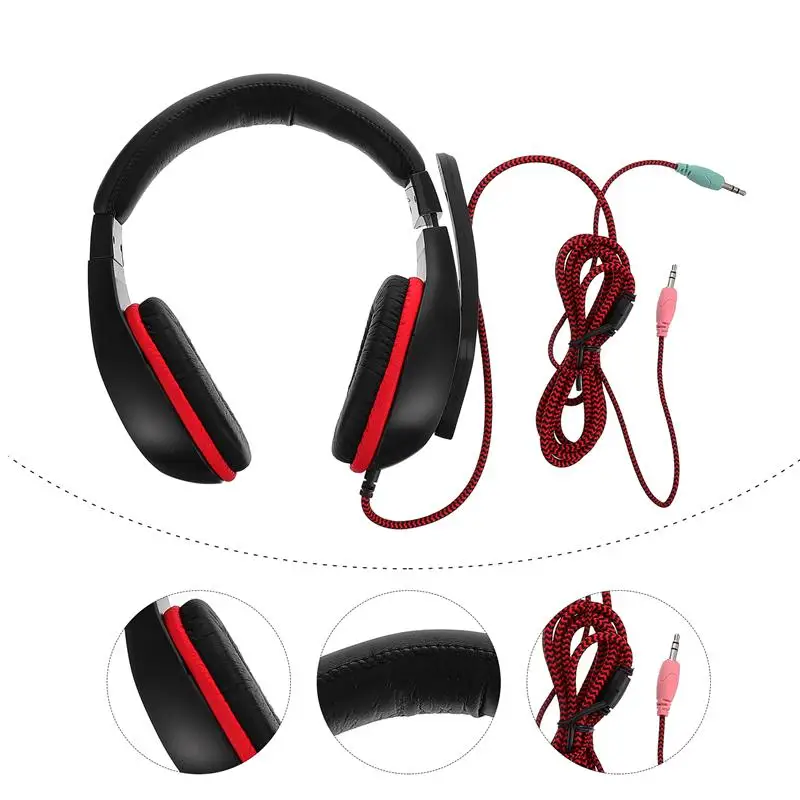 Stereo Gaming Headset For Xbox one PS4 PC 3 5mm Wired Over Head Gamer Headphone With Microphone Volume Control Game Earphone