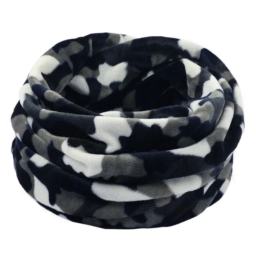 

1Pc Winter Warm Brushed Knit Neck Warmer Circle Go Out Wrap Cowl Loop Snood Shawl Outdoor Ski Climbing Scarf For Men Women 2019