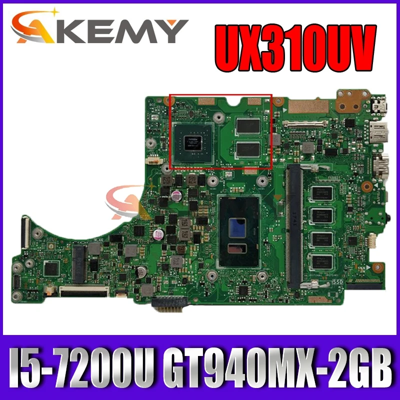 Akemy UX310UV материнская плата для ноутбука ASUS UX310UQK UX310UQ оригинальная 4GB-RAM I5-7200U GT940MX-2GB |