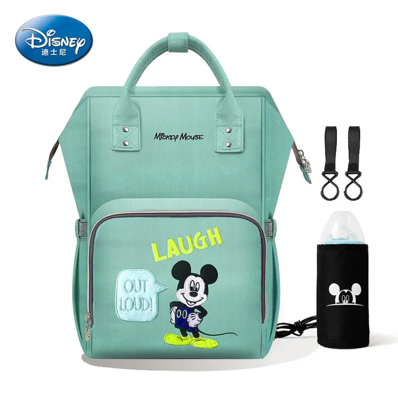 Настоящая сумка для подгузников disney Mommy, рюкзак с USB изоляцией, подогреватель бутылочек, детские сумки, сумка для подгузников для мамы, коляски, для ухода за ребенком