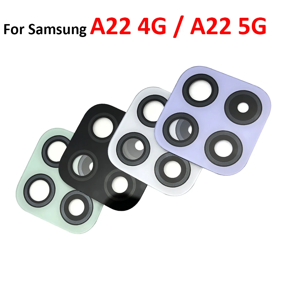

10Pcs/Lot, Original Rear Back Camera Glass Lens For Samsung A22 4G A225F / A22 5G A226B Camera Glass With Glue Adhesive