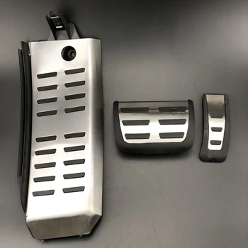 Accessori auto Acceleratore Freno Frizione Poggiapiedi Pedale Per Audi A6 (4F) C6 S6 2008-2012 Automatico In Acciaio Inox Modificato Pad