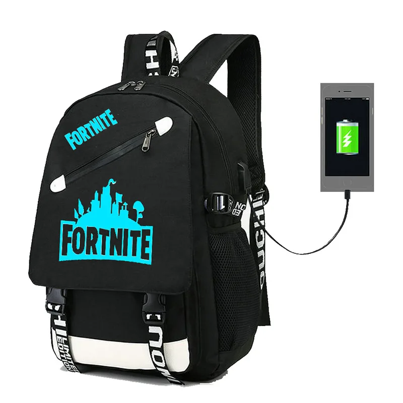 Mochila luminosa fornite para estudiantes, Mochilas informales de ocio, juguetes de Navidad para niños y niñas, regalo de cumpleaños