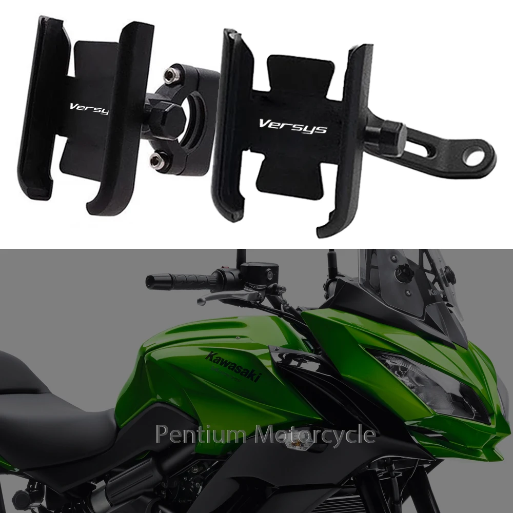 

Motorcycle Mobile Phone Holder Handlebar GPS Stand Bracket For KAWASAKI Versys 650 1000 X300 Versys650 Versys1000 Versys-X300