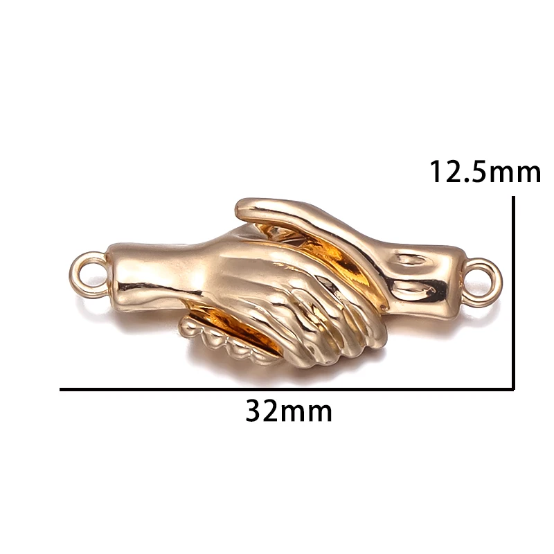 4sets/Lot Handshake Shake Hands Clasps Palm Magnetic Clasps Bracelet Buckle Hook Connector For DIY Jewelry Making Accessories