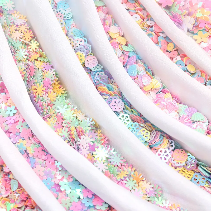 3D Confetti Sequins Flower Shell Snowflake Flat Round Star Sequin Flake Paillettes Glitter For DIY Nail Art Wedding Accessories