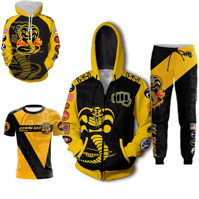 The Karate Kid Cobra Kai Jacket Hoodie 3D Print Animation Clothes Cosplay Coat Sweatshirt Hooded Costume Tops Tee Pants Cos The Karate Kid Cobra Kai Jacket Hoodie 3D Print Animation Clothes Cosplay Coat Sweatshirt Hooded Costume Tops Tee Pants Cos