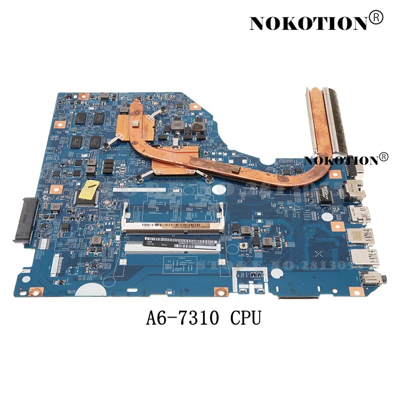 Nokotion NBMXZ11002 NB.MXZ11.002 448.04Y03.0021 для Acer Aspire E5-722 E5-722G E5-752G Материнская плата ноутбука A6-7310