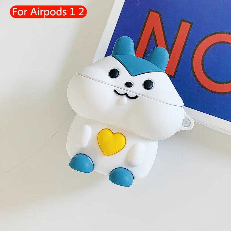 461 Беспроводная Bluetooth гарнитура мультфильм милый чехол для Apple Airpods 2 наушники силиконовый мягкий защитный чехол для Airpods аксессуары - Цвет: 461