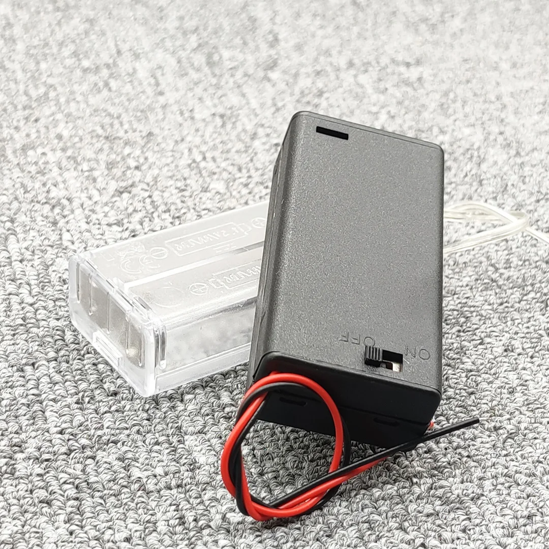 2AA Battery Box 2 AA 3V Battery Case With Cover With Switch