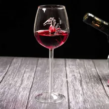 Встроенный гиппокампи красное вино стекло ВИНО бутылка бокал виски стекло ужин украшение ручной работы кристалл для вечерние флейты стекло