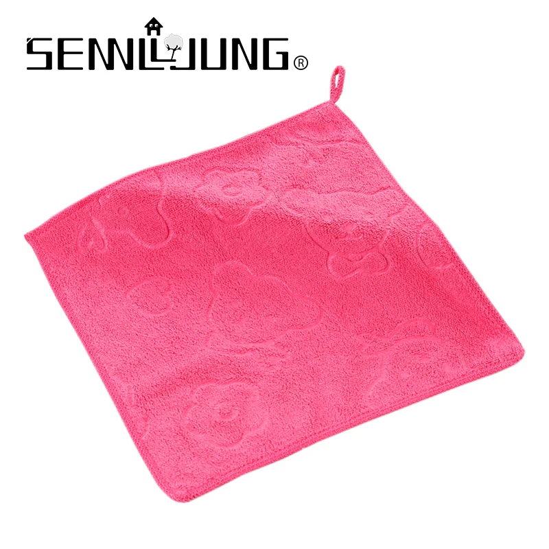 

Practical Solid Color Soft Face Towel Square Microfiber Cloth Home Car Cleaning Hand Bathroom Towels Multipurpose 1pcs 25*25cm