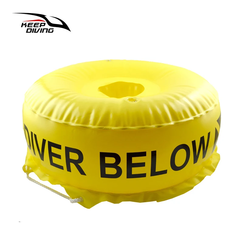 

Scuba Diving Surface Marker Buoy Free Diving Inflatable Flag-N-Float Buoy Dive Below