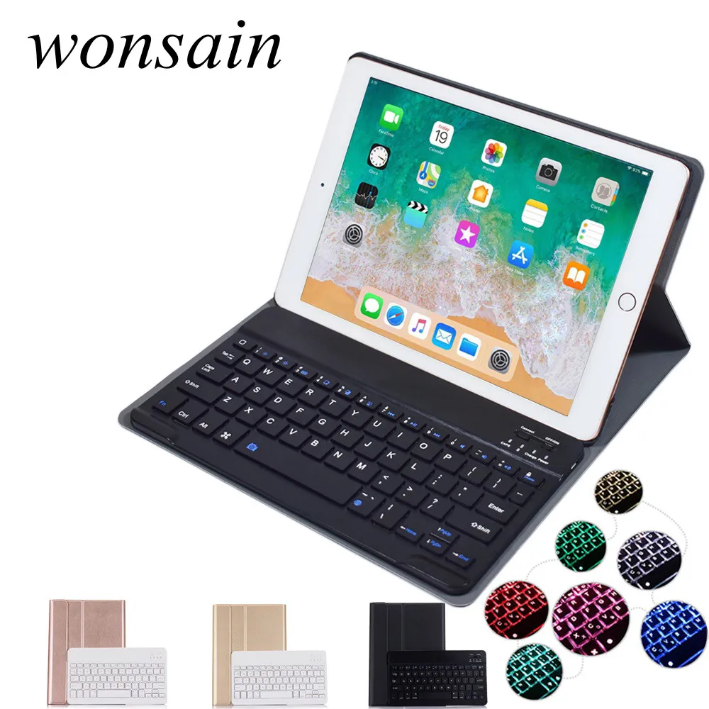 Чехол с клавиатурой подсветкой для iPad 9 7 2017 2018 5th 6th Generation чехол IPad Air 1 2 Pro bluetooth