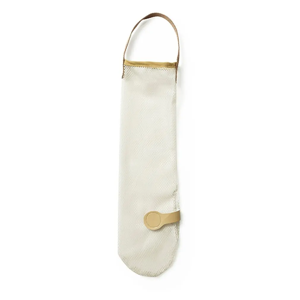 

1Pcs Reusable Polyester Vegetable Storage Bag Organizer Onion Garlic Potato Hanging Bags Hollow Out Breathable Mesh Bag Handle