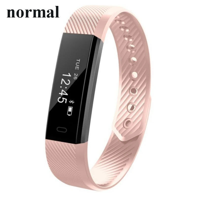 Мини Bluetooth фитнес-трекер умный Браслет трекер сердечного ритма водонепроницаемый спортивный Smartband для мужчин и женщин - Цвет: pink normal