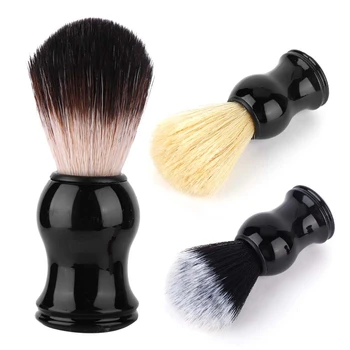 

Portable Men Soft Brush Hair Delicate Professional Barber Salon Wooden Handle Men'S Beard Shaving Face Cleansing Brush Accessor