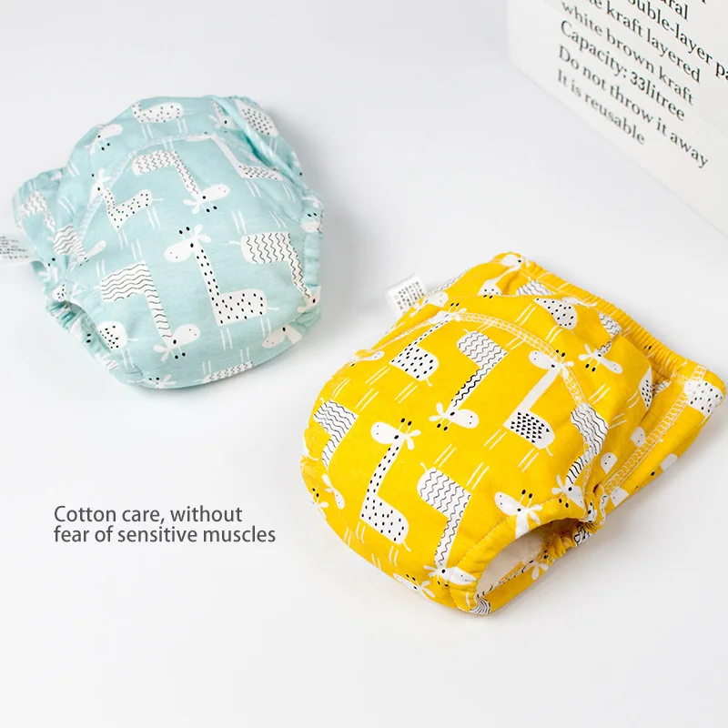 1Pcs Baby Diapers Cute Waterproof Partition Diapers Newborn Cotton Diaper Cover For Children Training Pants washable Diapers