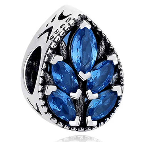 PY1828 Fit pandora браслет стерлингового серебра 925 цветок, apple, узел Сердце, Клевер Хрустальные Бусы Подвески DIY Изготовления Ювелирных Изделий - Цвет: PY1828
