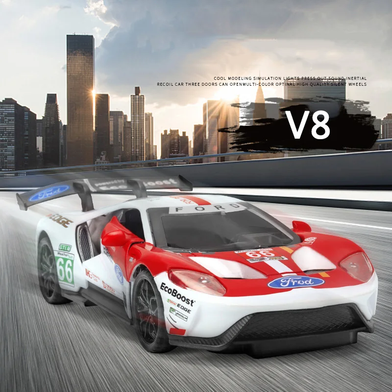 Литая модель автомобиля 1:32 спортивная машина Ford V8 из металлического сплава