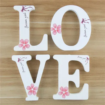 

1pc 10cm Wooden Letters Alphabet Name Letter Standing Flower DIY Handmade Design Art Crafts Party Home Decor Height 3.94 Inches